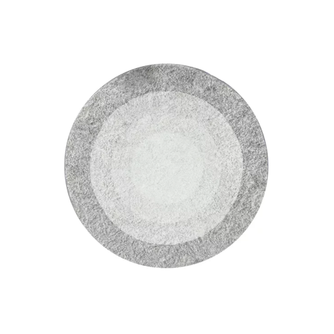Genérico - Alfombra Redonda 100 Cm Super Suave Circulos Gris