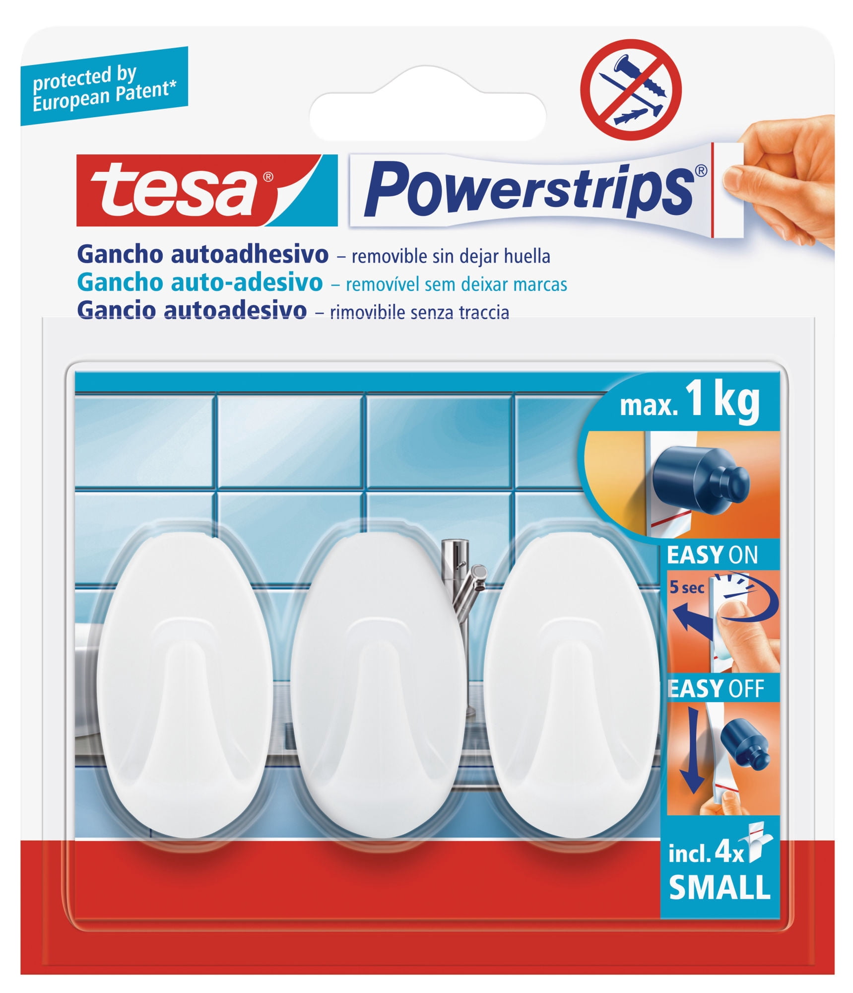 Gancho Smal Oval Blanco 1kg Tesa