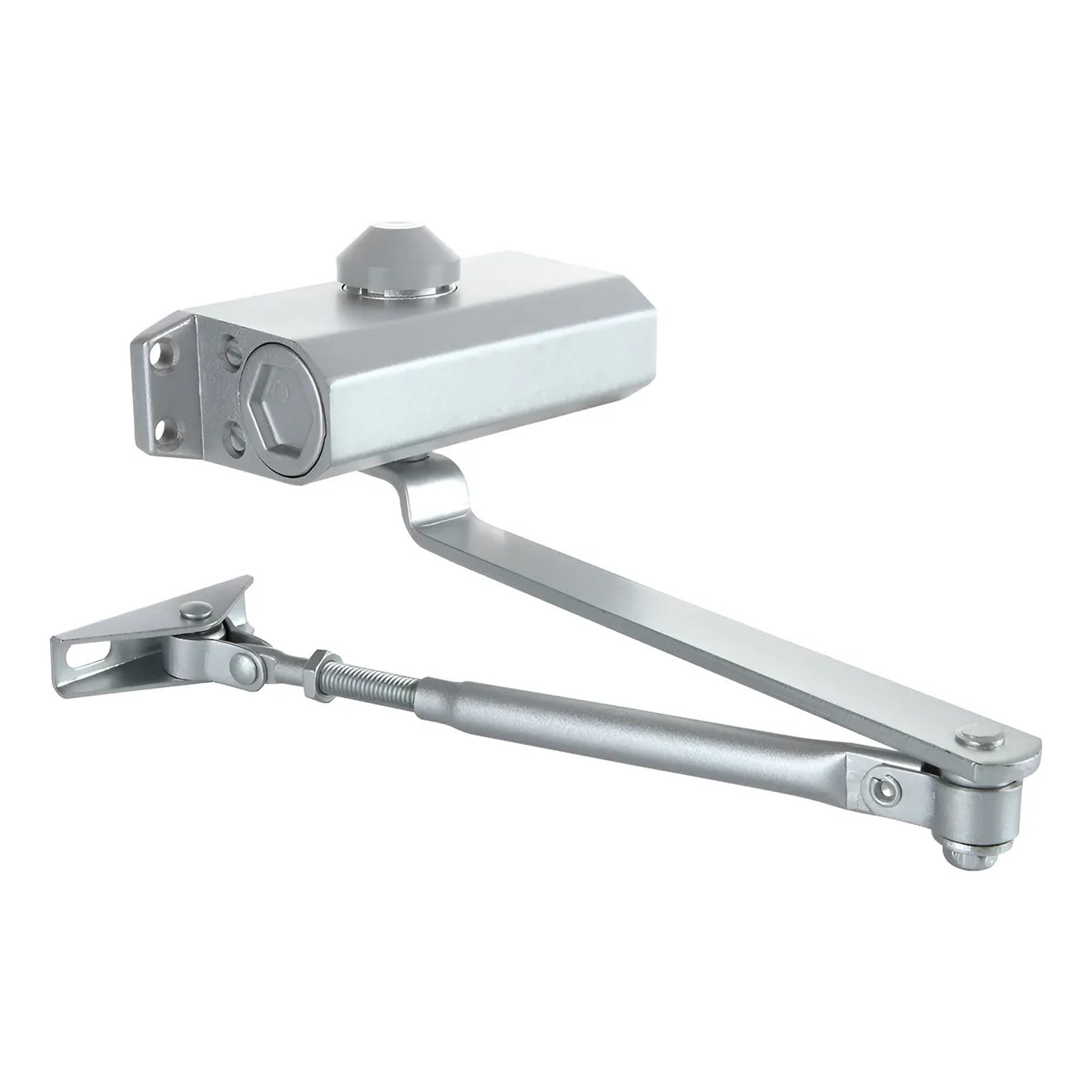 Genérica - Brazo Cierra Puerta Hidráulico Aleación 45 A 85 Kg De Aluminio Incluye Tornillos De Montaje Para La Instalación En Puertas Antirrobo, Puertas De Madera, Puertas De Aleación De Aluminio