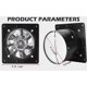 thumbnail image 4 of Ventilador de escape Nalle de 8 pulgadas, 80 W, 500 m³/h, pared transversal, 110 V, 4 of 7
