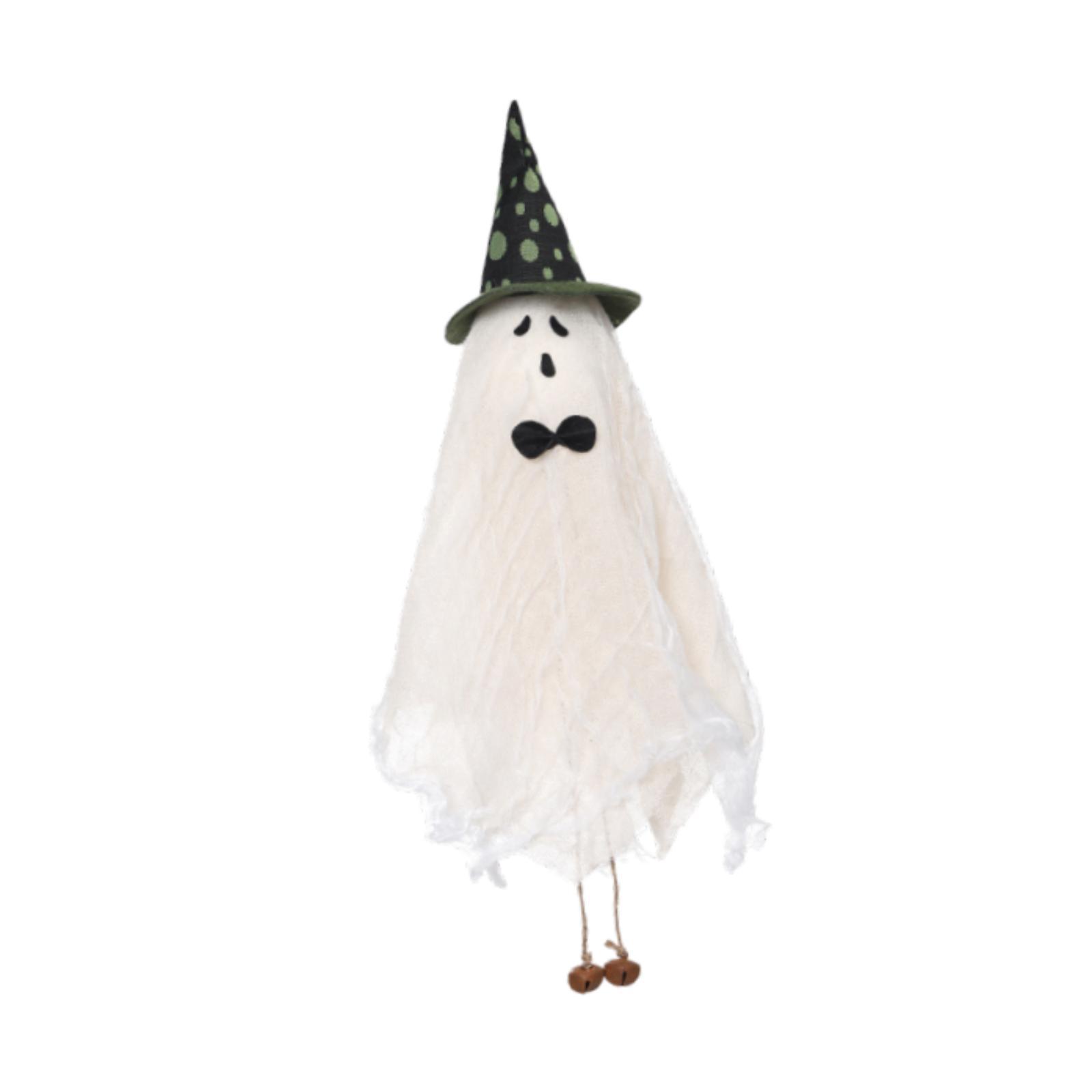 Magideal - Fantasma Colgante De Halloween, Decoración De Halloween, Adorno De Campana De Viento, Colgante De Halloween, Carillón De Viento Para Fiesta, Puerta De Sombrero Verde