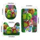 thumbnail image 3 of Wonderoos Juego de 3 alfombras de baño de coral fleece: tapete de baño + alfombra de inodoro en forma de U + funda de tapa de inodoro en forma de O, 3 of 6