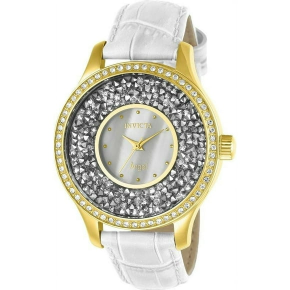 Reloj Invicta Casual de Mujer Angel' Cuarzo Acero Inoxidable y Cuero 24589