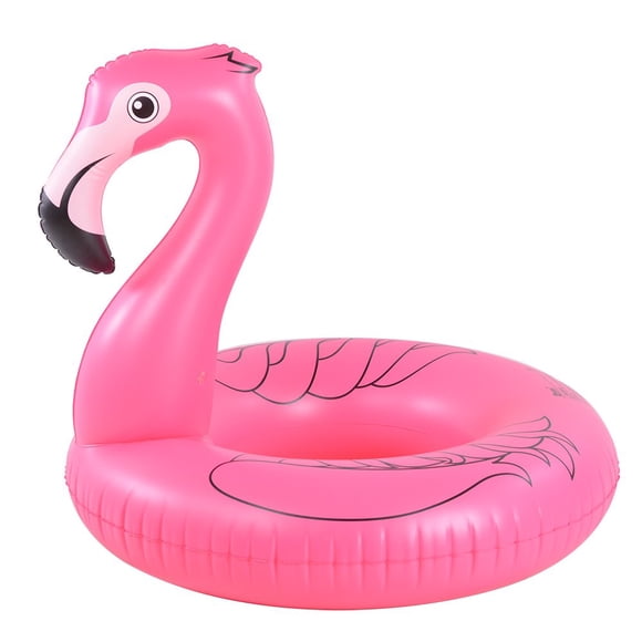 Flotador inflable para piscina con forma de flamenco HIWENA Flamingo de 41 pulgadas, color rosa