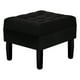 thumbnail image 2 of Pouf Wood 1c Felpa 00 Negro, 2 of 4
