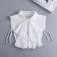 thumbnail image 1 of Mujeres Ruffle camisa cuello – desmontable cuello Ruffle Victorian Vintage blusa medio cuello, accesorios para las mujeres (blanco), 1 of 3