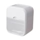 thumbnail image 5 of Caja de almacenamiento de papel higiénico, portarrollos de papel con estante para teléfono, dispensador multifunción de baño, decoración de baño de blanco, 5 of 5