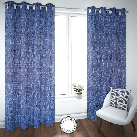 Elizabeth Peper - Set De Cortinas Hogar 2 Paños De 140X220 Cm Azul