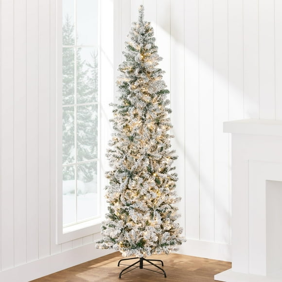 Lápiz flocado Christmas Tree Best Choice Products de 7.5 pies