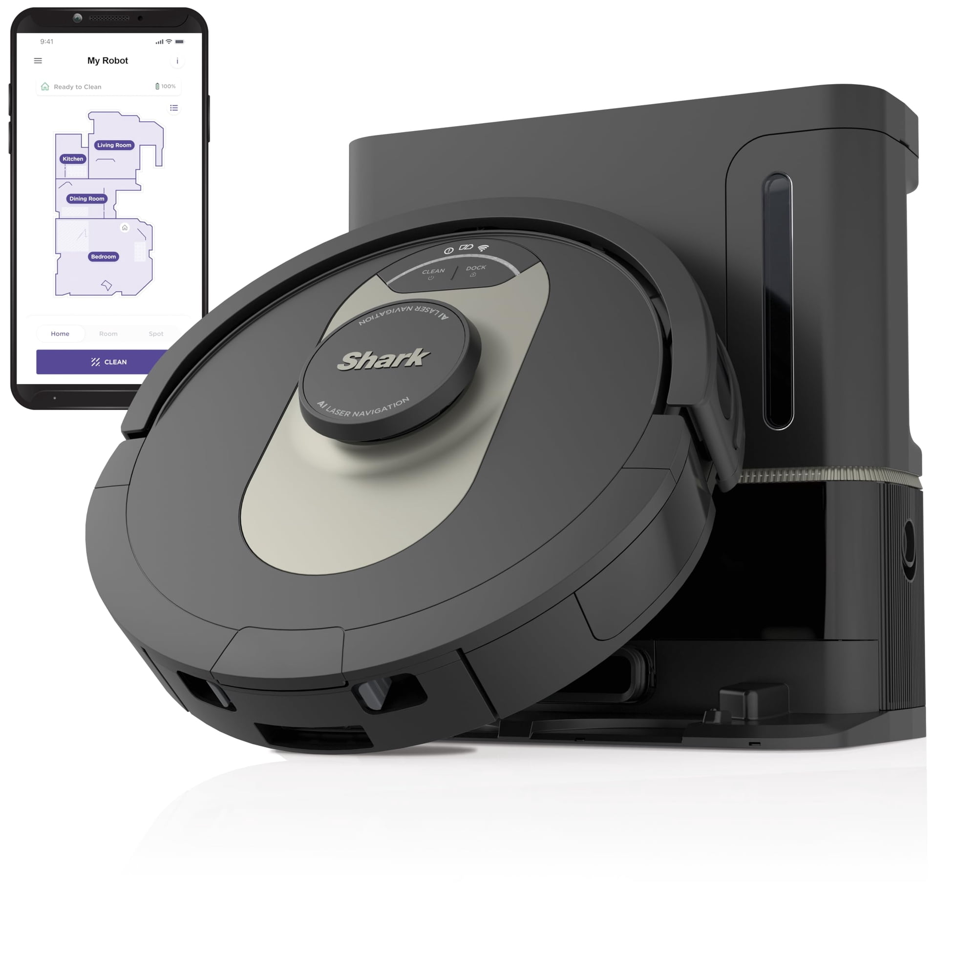 Robot Aspirador Shark Av2501ae Ai Con Hepa Xl Con Sistema De Vaciado Automático