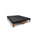 thumbnail image 2 of Base de Cama 2 Plazas Negra en Felpa, 2 of 4