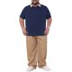 thumbnail image 2 of INSPIRE CHIC Camisa Polo Casual Transpirable de Manga Corta con Cuello en Contraste para Hombre Grande y Alto 4XL Azul Oscuro, 2 of 5