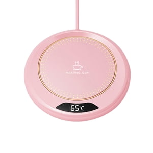 Bothyi - Calentador De Tazas De Bebidas, Almohadilla De Aislamiento Constante De Café Eléctrico De Invierno Para Escritorio Rosa