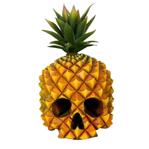 Estatua Moderna De Halloween Con Calavera De Piña Para Decorar La Sala De Estar, Estantería Y Cafetería.