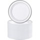 thumbnail image 1 of Plato de postre BESTVIP de 7 in (18 cm), borde plateado, 100 unidades, 1 of 3