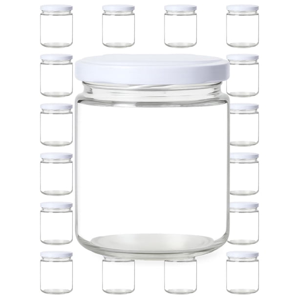 Frasco Conservero 460 Cc Con Tapa Metálica Pack 24 Unidades blanco