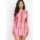 thumbnail image 1 of Vestido Ajustado con Ribete de Lechuga y Estampado Tie-dye en Color Burdeos, 1 of 4