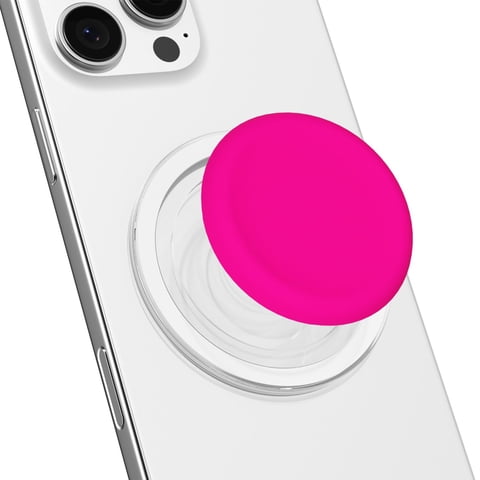 Empuñadura Magnética De Silicona Svanove Magsafe Para Teléfono, Color Rosa Intenso