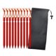 thumbnail image 2 of 10pcs Profesional De Aleación De Aluminio Al Aire Libre Familia Tienda Estacas Clavijas Clavo De Tierra Rojo, 2 of 5