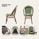 thumbnail image 3 of Pack 2 Sillas Exterior Terraza Jardín Ratán Aluminio Apilables Resistentes Parisina Verde, 3 of 8