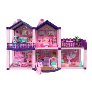 Otuti - Casa De Muñecas Infantil Con Muebles Y Animales 60X22X38 Cm