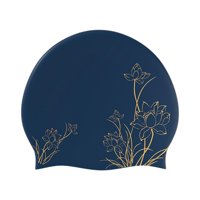 Ioensy - Gorro De Natación De Silicona, Gorro De Natación Estampado, Para Surf, Navegación, Piragüismo, Dorado