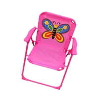 Magideal - Silla Plegable Para Acampar Para Niños Silla De Camping Portátil Silla De Playa Antideslizante Portátil Asiento Al Aire Libre Para Picnics En El Patio Rosa