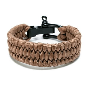 Millam - Pulsera Unisex Tejido Outdoor Grillete Café Ajustable