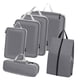 thumbnail image 2 of 6 x organizador de equipaje bolsas de almacenamiento de viaje artículos esenciales de viaje ropa de nailon bolsa de lavandería malla cremallera organi gris, 2 of 5