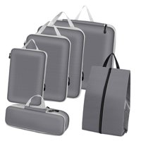 Bothyi - 6X Bolsas Organizadoras De Equipaje Esenciales De Viaje Bolsas Organizadoras De Equipaje De Viaje Gris