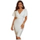 thumbnail image 1 of Vestido Ajustado Blanco Con Perlas Talla M Mujer, 1 of 2