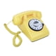 thumbnail image 5 of Teléfono de línea fija TelPal retro con disco giratorio amarillo, 5 of 8