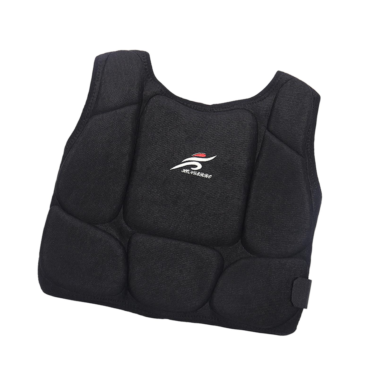 Magideal - Protector De Pecho De Karate, Protector Corporal, Protección Del Vientre, Chaleco Protector De Taekwondo, Protector De Costillas Para Entrenamiento De 37X35Cm