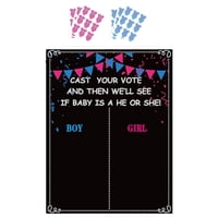 Bothyi - Juego De Votación Creativo Para Revelar Género, Baby Showers, Tablero Divertido Para Revelar El Género Del Bebé
