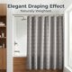 thumbnail image 5 of REGALWOVEN Conjunto de Cortinas de Ducha con Textura Geométrica 3D y Borlas para Decoración de Baño Gris 72"W x 72"L, 5 of 7