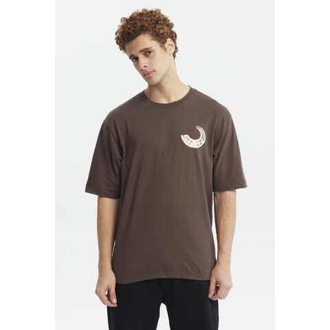 Fashionspark - Polera Hombre Oversize Print Chocolate - Ll