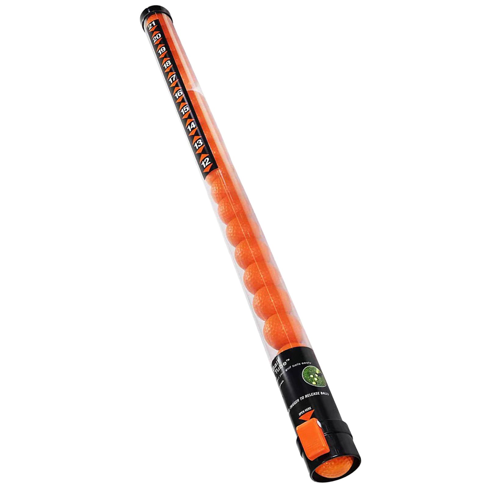 Magideal - Tubo De Recogida De Pelotas De Golf, Tubo Recogedor De Pelotas De Golf Largo De 36 "", Recuperador De Pelotas De Golf Para Campos De Conducción Al Aire Naranja