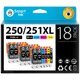 thumbnail image 1 of Cartuchos de Tinta Smart Ink PGI-250 PGI-251 XL Paquete de 18, 1 of 7