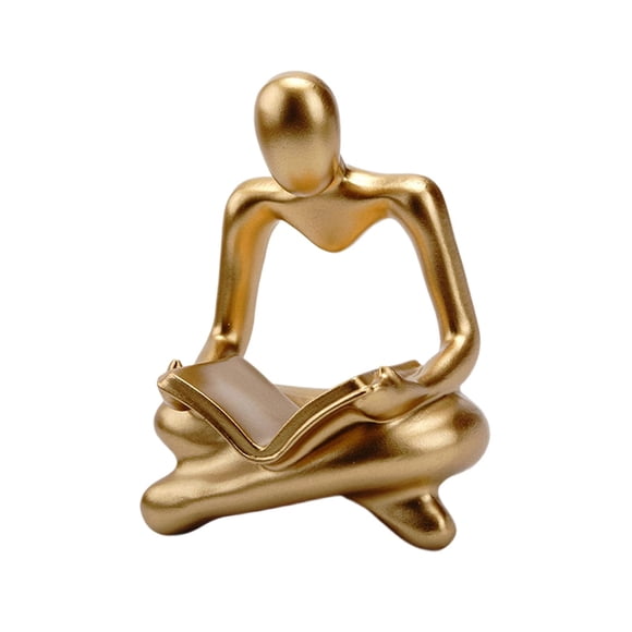 Estatuilla Humana De Estatua De Pensador Abstracto Coleccionable Para Estantería De Boda Aureate
