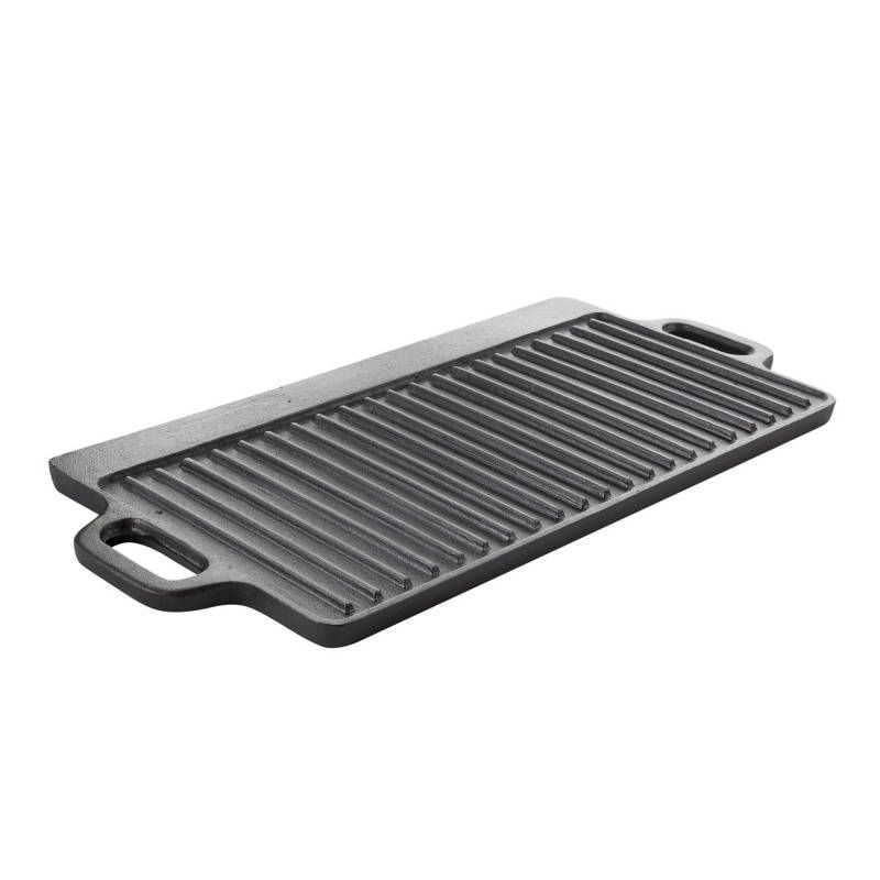 Dussel - Plancha Hierro Fundido Rectangular 42 X 23 Cm Con Mango 1 Piezas