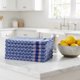 thumbnail image 1 of REGALWOVEN Paños de Cocina de Algodón Tejido de Waffle 6Pcs Toallas de Cocina Azules 15"x25", 1 of 7
