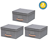 Pack 3 Cajas Organizadoras Plegables Carry All Organización Closet Ropa Accesorios