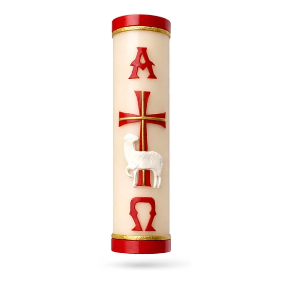 Vela Angelitos de México Pascual Roja Alfa y Omega