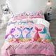 thumbnail image 1 of 3PCS Pink Bedding White Duvet Cover Full Kids Bedding Gold Glitter Crown Castle Fairy Tale Princess Comforter Bedspread Quilt Cover, 1 of 5