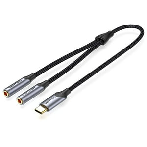 Adaptador Usb-C A 3.5Mm Dual De Aluminio - Vention