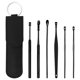 thumbnail image 2 of 6 Piezas De Herramientas De Extracción De Cera Para Oídos Pulidas Para Limpieza De Oídos Con Bolsa De Cuero Negra, 2 of 5
