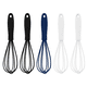 thumbnail image 1 of Paquete de 5 mini batidores de silicona de colores para cocina, para mezclar masa, leche, huevos y revolver., 1 of 5