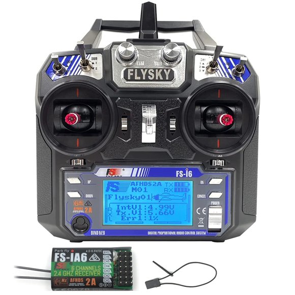 Transmisor RC FLYSKY FS-i6 6CH 2.4GHz con receptor FS-iA6