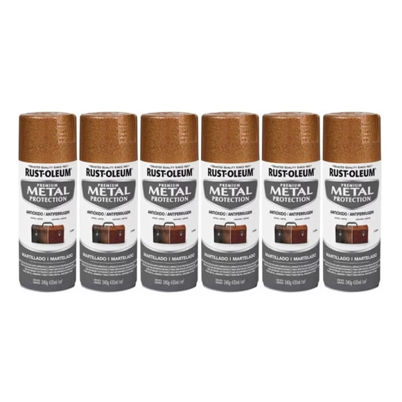 Pack 6 Und. Esmalte en Spray Metal Protection Cobre Martillado 340 g 700213