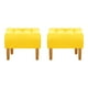 thumbnail image 1 of Set Pouf Wood 1c Felpa 04 Amarillo, 1 of 5